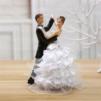 Στολίδι αγάλματος γαμήλιας τούρτας Ρομαντικά ειδώλια για ζευγάρια γάμου Εξαιρετικά ρομαντικά ειδώλια από ρητίνη για ζευγάρια γάμου για πάρτι