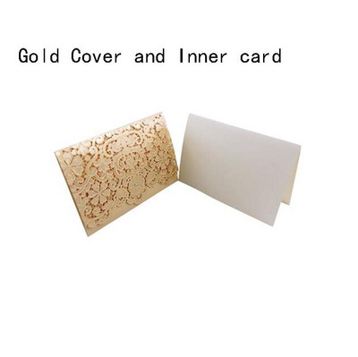 10 τεμ. Χρυσό Laser Cut Προσκλητήρια Γάμου Κομψοί διαμάντι φάκελοι ευχετήριες κάρτες Μπομπονιέρα γάμου Διακοσμήσεις για πάρτι γενεθλίων