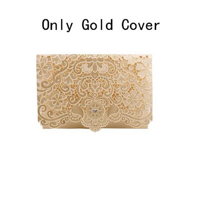 10 τεμ. Χρυσό Laser Cut Προσκλητήρια Γάμου Κομψοί διαμάντι φάκελοι ευχετήριες κάρτες Μπομπονιέρα γάμου Διακοσμήσεις για πάρτι γενεθλίων