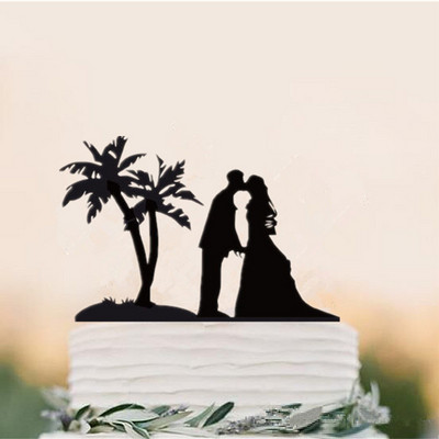 Rannateemaline pulmakaunistus Merineitsi ja kapten, pruut ja peigmees, härra ja proua pulmakoogi torditarvik, aastapäev