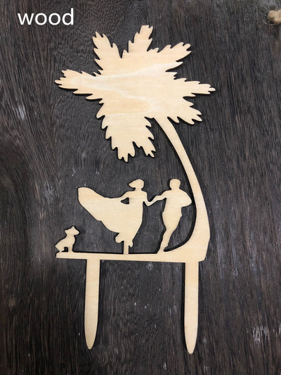 Rannateemaline pulmakaunistus Merineitsi ja kapten, pruut ja peigmees, härra ja proua pulmakoogi torditarvik, aastapäev