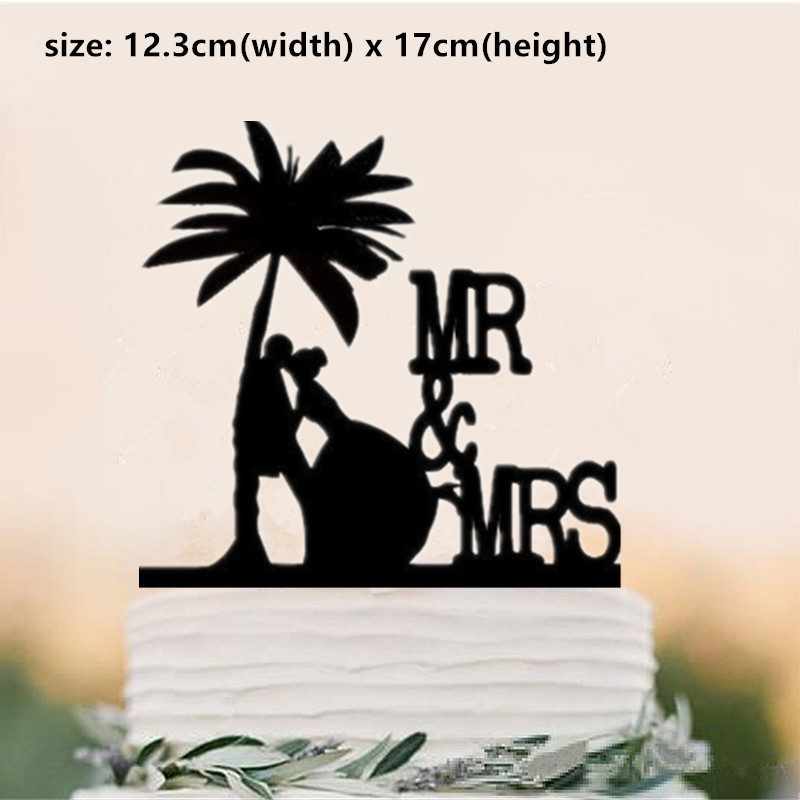 Rannateemaline pulmakaunistus Merineitsi ja kapten, pruut ja peigmees, härra ja proua pulmakoogi torditarvik, aastapäev