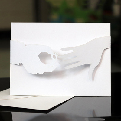 25Gb Radoši dimanta gredzeni kāzu ielūgumi ar pērļu papīru ar lāzergrieztu ielūgumu apsveikuma kartiņas bērnu dušas pateicības kartītes