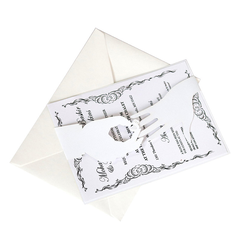 25Gb Radoši dimanta gredzeni kāzu ielūgumi ar pērļu papīru ar lāzergrieztu ielūgumu apsveikuma kartiņas bērnu dušas pateicības kartītes