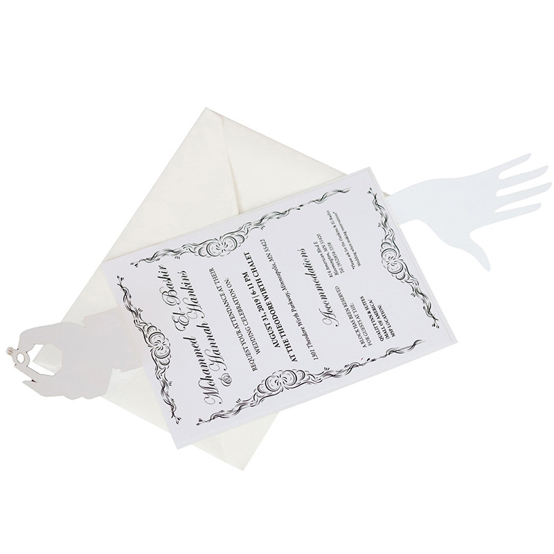 25Gb Radoši dimanta gredzeni kāzu ielūgumi ar pērļu papīru ar lāzergrieztu ielūgumu apsveikuma kartiņas bērnu dušas pateicības kartītes