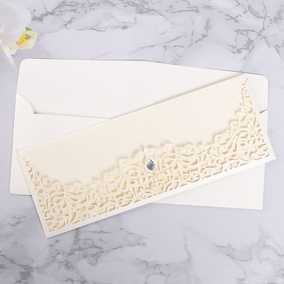 1 tk Laserlõigatud pulmakutsekaart Rose Flora visiitkaart Sünnipäevaõnnitluskaardid Kohandatud kaunistuse peotarbed