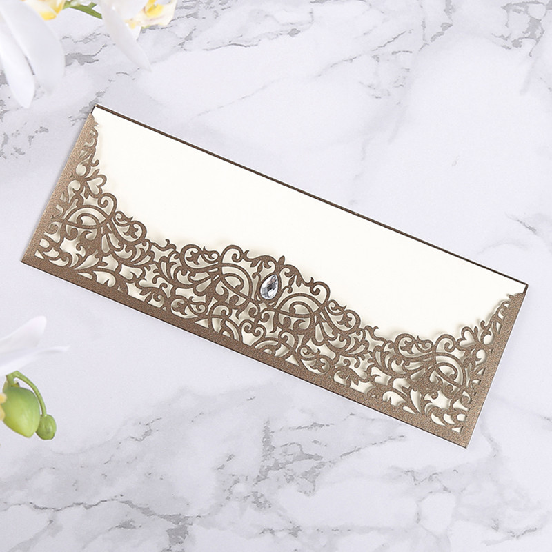 1 tk Laserlõigatud pulmakutsekaart Rose Flora visiitkaart Sünnipäevaõnnitluskaardid Kohandatud kaunistuse peotarbed