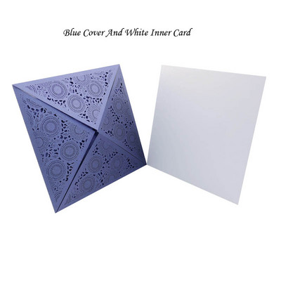 1 tk Laser Cut Luksuslik Flora Pulma Kutsekaart Paber Elegantne Pits Favor ümbrikud Prindi pulmadekoratsiooni peotarbed