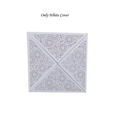 1 tk Laser Cut Luksuslik Flora Pulma Kutsekaart Paber Elegantne Pits Favor ümbrikud Prindi pulmadekoratsiooni peotarbed