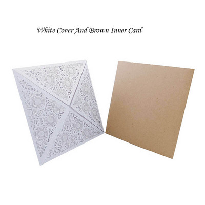 1 tk Laser Cut Luksuslik Flora Pulma Kutsekaart Paber Elegantne Pits Favor ümbrikud Prindi pulmadekoratsiooni peotarbed
