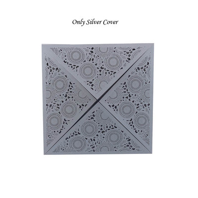 1 tk Laser Cut Luksuslik Flora Pulma Kutsekaart Paber Elegantne Pits Favor ümbrikud Prindi pulmadekoratsiooni peotarbed