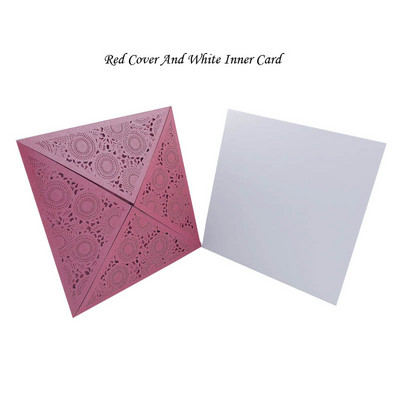 1 tk Laser Cut Luksuslik Flora Pulma Kutsekaart Paber Elegantne Pits Favor ümbrikud Prindi pulmadekoratsiooni peotarbed