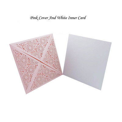 1 tk Laser Cut Luksuslik Flora Pulma Kutsekaart Paber Elegantne Pits Favor ümbrikud Prindi pulmadekoratsiooni peotarbed