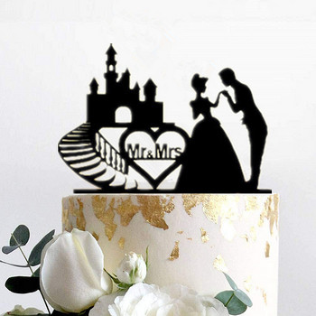 Топер за сватбена торта, модел на дете на булка и младоженец, всичко, от което се нуждаете, е любов, пеперуда като подарък, романтична декорация