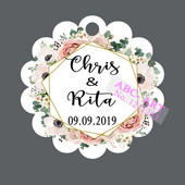 120 tk kohandamissilt , aukude siltidega kingitus / sünnipäev / ristimine / pulmasild, isikupärastatud