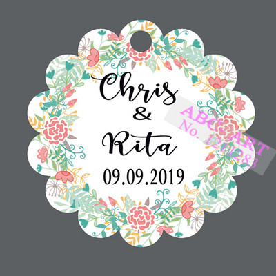 120 tk kohandamissilt , aukude siltidega kingitus / sünnipäev / ristimine / pulmasild, isikupärastatud