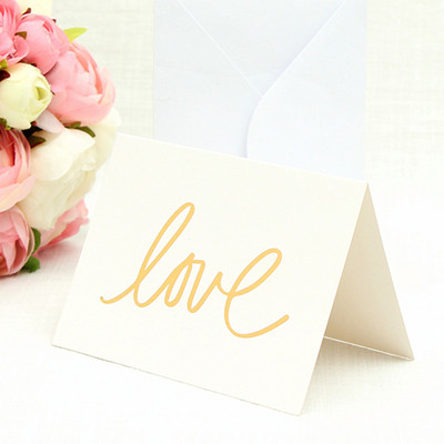 10 komada kraft papira Love&Thanks Pozivnica za vjenčanje Pozivnica za zabavu Čestitka za sretan rođendan Dekoracija za vjenčanje