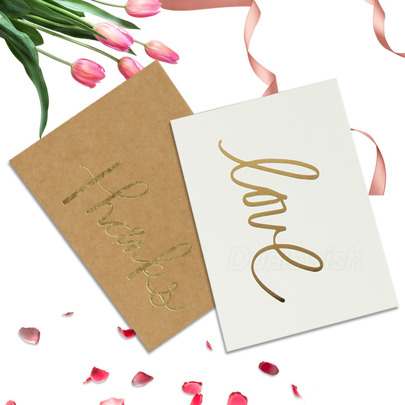 10 komada kraft papira Love&Thanks Pozivnica za vjenčanje Pozivnica za zabavu Čestitka za sretan rođendan Dekoracija za vjenčanje