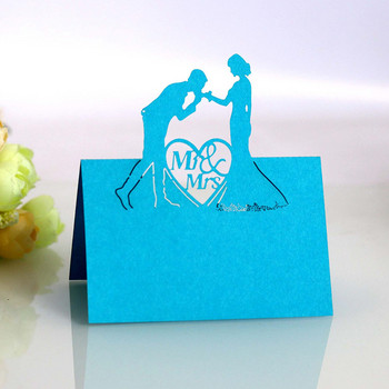 50 τμχ Diamond MS MRS Όνομα Κάρτες Τόπος Στολισμός Γάμου Προσαρμοσμένο όνομα τραπεζιού Μήνυμα Ευχετήρια κάρτα Baby Shower Party Supplies