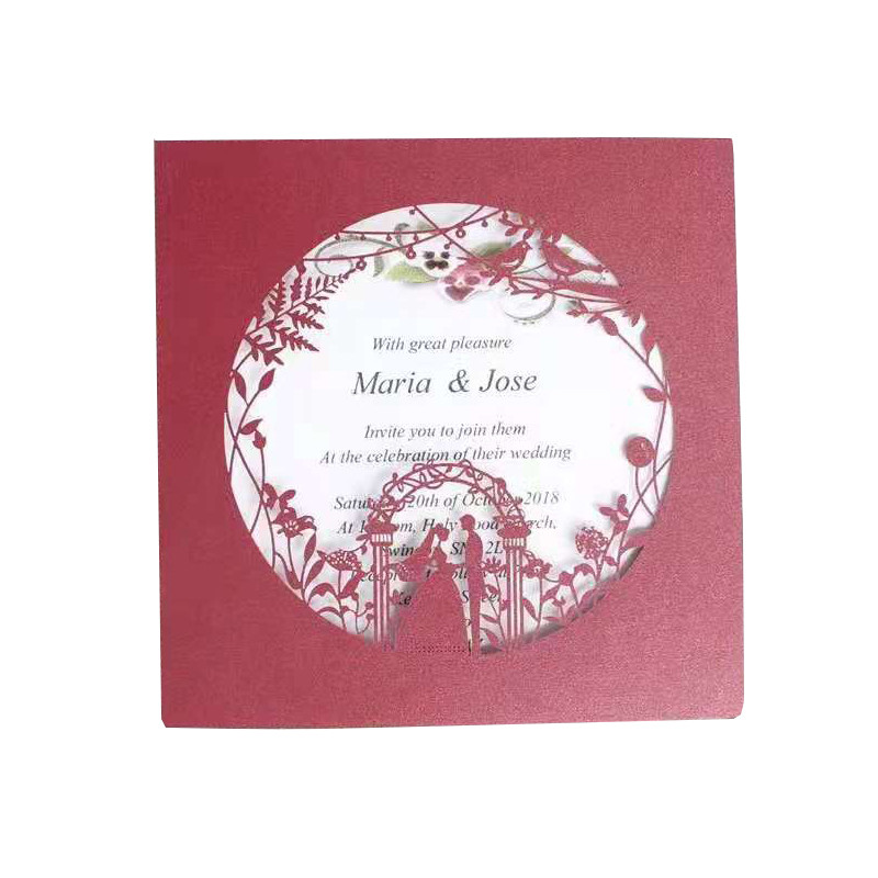 25 tk. Meresinised Pruudi ja peigmehe pulmakutsed pärlipaberiga Laserlõigatud kutsetega Õnnitluskaardid Baby Shower Peovarustus