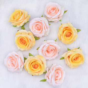ΝΕΟ 5/10τμχ 10cm Τεχνητά Λουλούδια Κεφάλι Μεταξωτό Τριαντάφυλλο Λουλούδι Για Διακόσμηση Σπιτιού Γάμου Ψεύτικα λουλούδια DIY στεφάνι προμήθειες λευκώματος