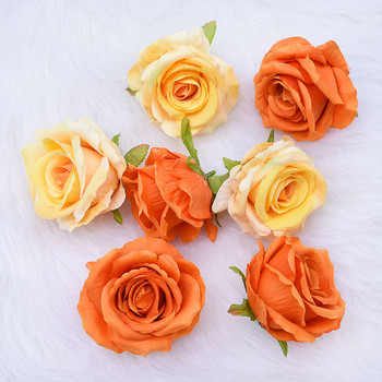 ΝΕΟ 5/10τμχ 10cm Τεχνητά Λουλούδια Κεφάλι Μεταξωτό Τριαντάφυλλο Λουλούδι Για Διακόσμηση Σπιτιού Γάμου Ψεύτικα λουλούδια DIY στεφάνι προμήθειες λευκώματος