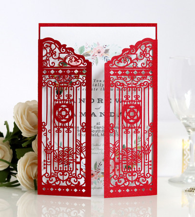 25 tk Laserlõigatud uksekujuline pulmakutsete kaart ümbrikuga Õnnitluskaardid Pulmade mariaž sünnipäevapeo teenete kaunistus