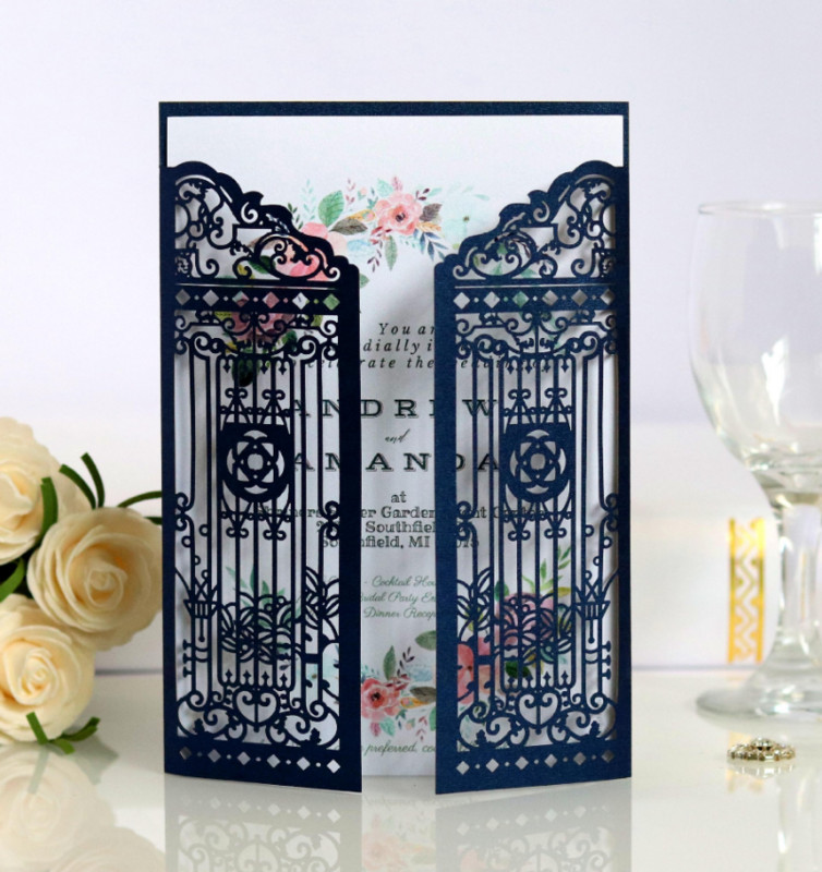 25 tk Laserlõigatud uksekujuline pulmakutsete kaart ümbrikuga Õnnitluskaardid Pulmade mariaž sünnipäevapeo teenete kaunistus