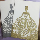 10 tk pulmakutsekaart kohandatud lindiga, ilma sisestuseta, ilma ümbrikuta