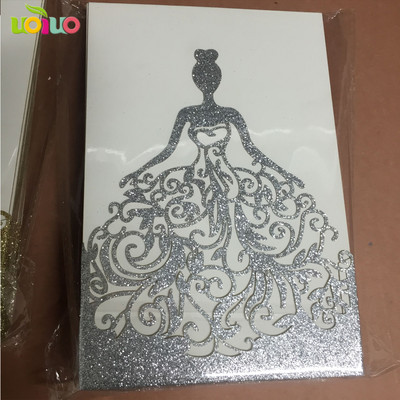 10 tk pulmakutsekaart kohandatud lindiga, ilma sisestuseta, ilma ümbrikuta