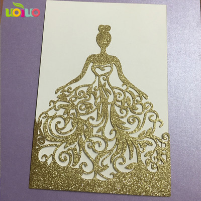 10 tk pulmakutsekaart kohandatud lindiga, ilma sisestuseta, ilma ümbrikuta