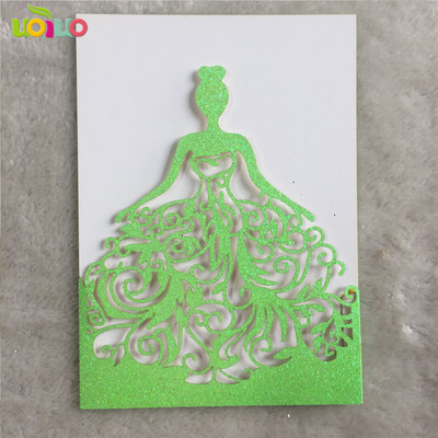 10 tk pulmakutsekaart kohandatud lindiga, ilma sisestuseta, ilma ümbrikuta