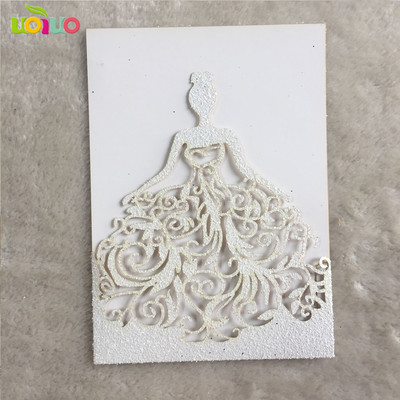 10 tk pulmakutsekaart kohandatud lindiga, ilma sisestuseta, ilma ümbrikuta