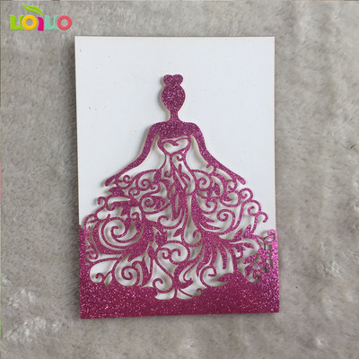 10 tk pulmakutsekaart kohandatud lindiga, ilma sisestuseta, ilma ümbrikuta