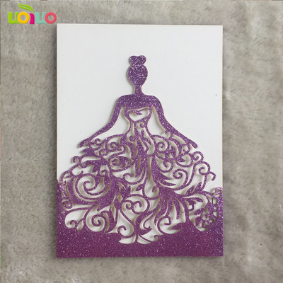 10 tk pulmakutsekaart kohandatud lindiga, ilma sisestuseta, ilma ümbrikuta