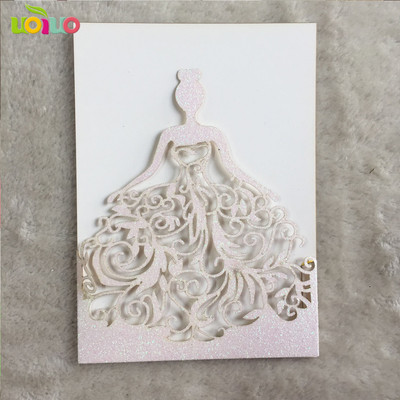 10 tk pulmakutsekaart kohandatud lindiga, ilma sisestuseta, ilma ümbrikuta