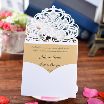 10 τμχ μαργαριτάρι floral προσκλητήρια γάμου Κάρτα γενεθλίων με κενό εσωτερικό φύλλο για επέτειο πάρτι γενεθλίων γάμου