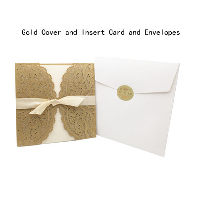 10 tk Laserlõigatud lillelised pulmakutsed kaardid, pitsist, lindiga kohandatud õnnitluskaart sünnipäevaks pulmapeo tarvikud