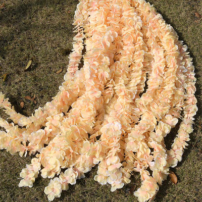 1M/2M με τεχνητά λουλούδια ορχιδέας Rattan String Vine Green Leaves for Home Wedding Garden διακόσμηση Κρεμαστός τοίχος γιρλάντα