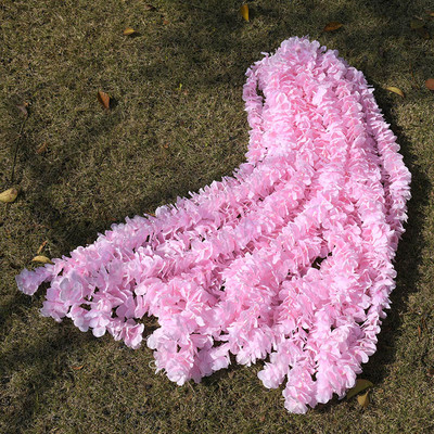 1M/2M με τεχνητά λουλούδια ορχιδέας Rattan String Vine Green Leaves for Home Wedding Garden διακόσμηση Κρεμαστός τοίχος γιρλάντα