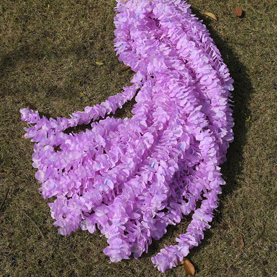 1M/2M με τεχνητά λουλούδια ορχιδέας Rattan String Vine Green Leaves for Home Wedding Garden διακόσμηση Κρεμαστός τοίχος γιρλάντα