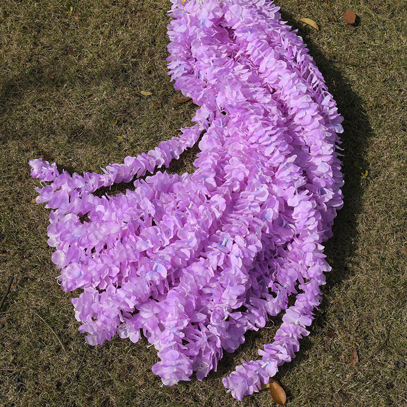 1M/2M με τεχνητά λουλούδια ορχιδέας Rattan String Vine Green Leaves for Home Wedding Garden διακόσμηση Κρεμαστός τοίχος γιρλάντα