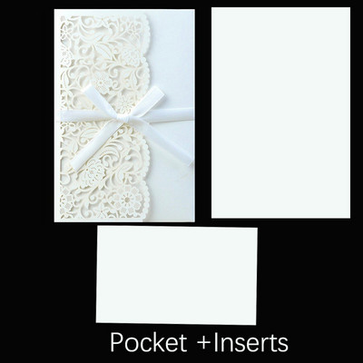 10 tk viinapuu lilledega laserlõigatud pulmakutsed kaardid pruudileitsu koos RSVP-ga pitsist taskuvibudega Kutsete kaardipeo sisekujundus