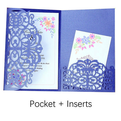 10 tk viinapuu lilledega laserlõigatud pulmakutsed kaardid pruudileitsu koos RSVP-ga pitsist taskuvibudega Kutsete kaardipeo sisekujundus