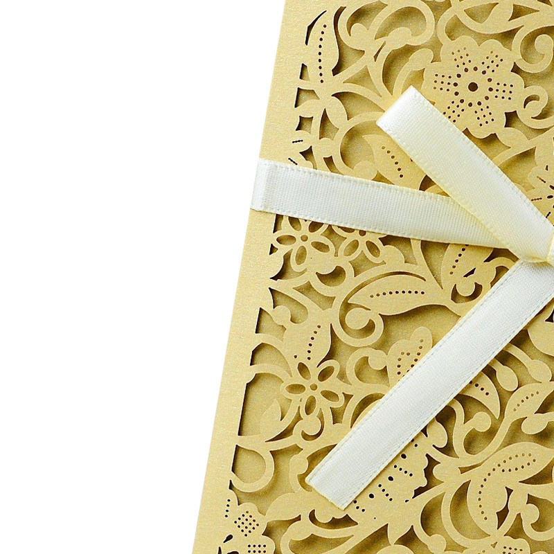 10 tk viinapuu lilledega laserlõigatud pulmakutsed kaardid pruudileitsu koos RSVP-ga pitsist taskuvibudega Kutsete kaardipeo sisekujundus