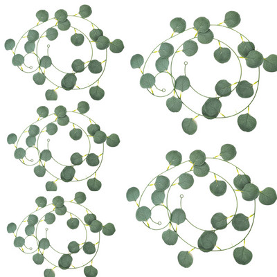 5/3/1 paketi od 6,5 stopa umjetne loze eukaliptusa, vijenac od lažnih biljaka, vijenac od eukaliptusa za vjenčanje, banket, vrt, uređenje doma