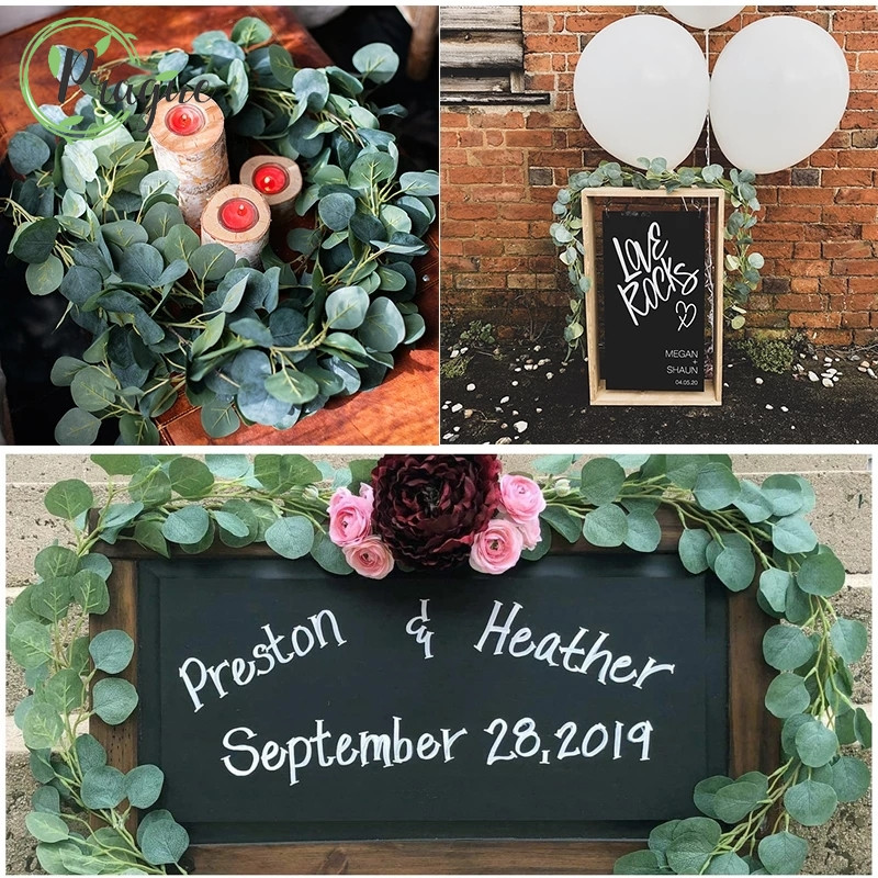 5/3/1 paketi od 6,5 stopa umjetne loze eukaliptusa, vijenac od lažnih biljaka, vijenac od eukaliptusa za vjenčanje, banket, vrt, uređenje doma