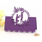 Luksuslik õõnsast pärlipaberist laserlõigatud pulmakoht nimekaartide tabeli numbrikaardid pruudi ja peigmehega