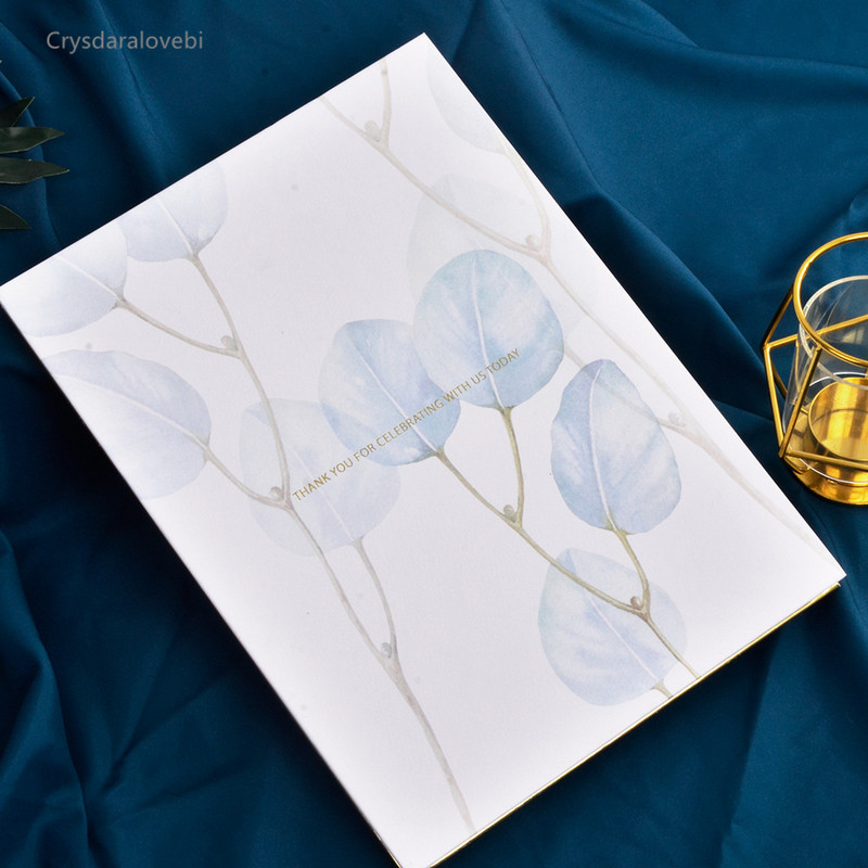 Pulmaallkirjade raamatud Pulmakülaliste raamat Isikupärastatud pulmakaunistus piparmündi eukalüpti külalisteraamat