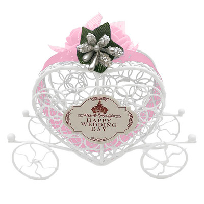 Südamekujuline vankrihoidja kinkekarbid valge rauast kommikarbi õõnes ümbris pulmade jõulupeo sisustustarbed